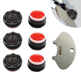 6-Pack 18.5mm Faucet Aerators with 304 Stainless Steel Aerator Removal Tool – Easy Install & Smooth Water Flow