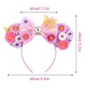 Kiddale Flowers Headband,Sequin Bows Flowers Butterfly Hair Hoop for Women