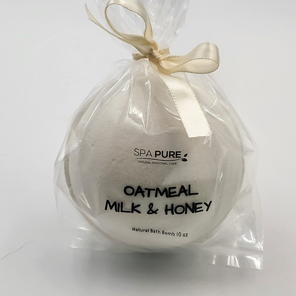 3 Oatmeal Milk and Honey Luxury Bath Bomb Fizzies, Made with Shea, Mango and Cocoa Butter, Ultra Moisturizing, Great for Dry Skin,