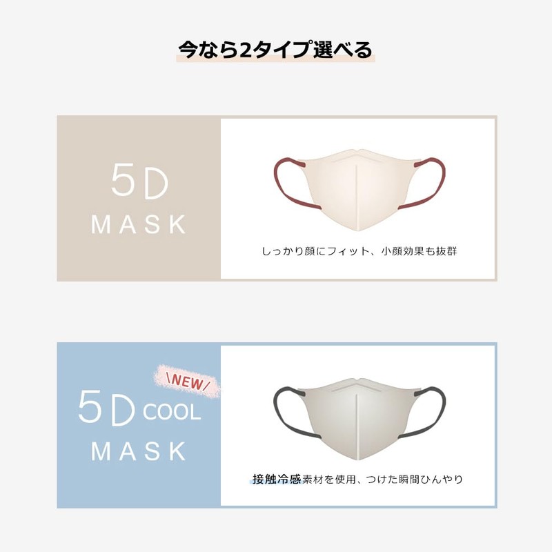 [KANEYAMA] 5Dマスク【カケン試験済】【肌へのカサつき対策】 CICIBELLAマスク（10枚×2パック） バイカラーマスク 立体マスク 不織布マスク 血色マスク カラー くちばし 使い捨て