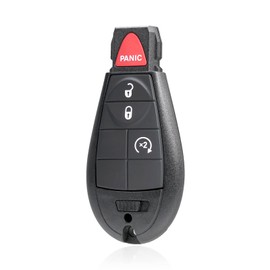 Boxonly Replacement Keyless Entry Remote Control Key Fob Shell 4 Button for 2008-2015 Dodge Ram 1500 2500 3500 Key Fob Cover Case