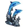 Nautical Marine Sea Ocean 2 Blue Dolphins Swimming Over Reef