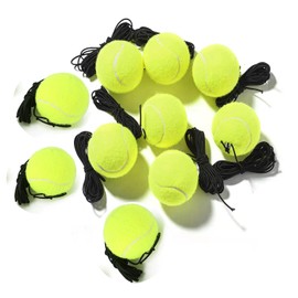 Paifeancodill Tennis Trainer With String - 10 Pcs Training and Replacement Balls, Pressureless Tennis Accessories for Practice