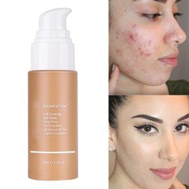 Liquid Foundation Impermeable Cobertura Completa Beige Corrector Foundation 30ml Cobertura Completa de Larga Duración Bases Faciales para la Cara