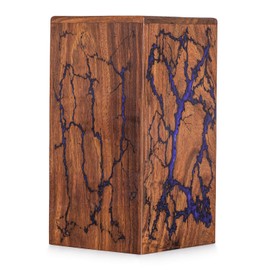 STONLIF Wooden Urns for Human Ashes Adult Male, Female - Wood Urn for Ashes for Women, Resin Decorative Urns - Memorial, Burial Wooden Cremation Urns for Human Ashes Large Upto 250 lbs, Purple - 1pc