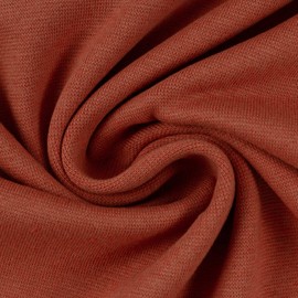 Swafing Vanessa Cotton Jersey Plain Colour Coupon (Terracotta, 1.0 m) (712)