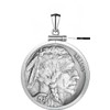 Geruibi Sterling Silver 5 Cent/Buffalo Nickel Border Screw Top Coin