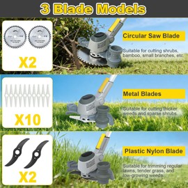 YEXLXLN 6000mAh Electric Weed Wacker Cordless, Battery Powered Weed Eater