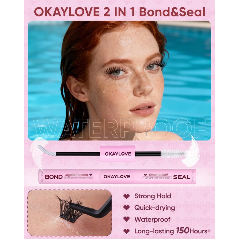 OKAYLOVE Manga Lash Clusters Kit, BUNNY 8-18mm Anime Cluster Eyelash