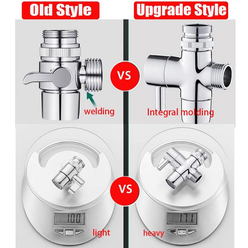 Faucet Diverter Valve with Aerator, Upgraded Bathroom/Kitchen Sink to Hose