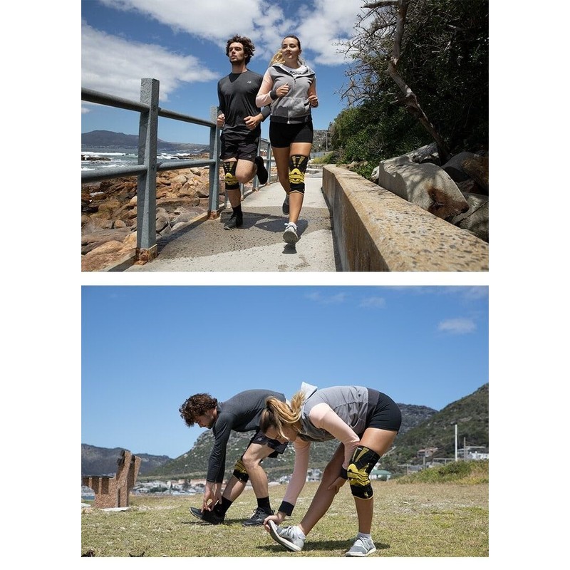 NatureHike HJ-K01-Wing-Professional External Stabilised Patella Knee Brace-Yellow/L