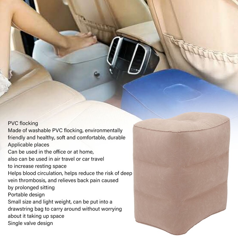 Inflatable Foot Rest Pillow Washable Lightweight Portable Inflatable Footrest Cushion