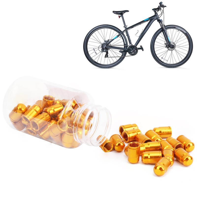 GUB 50Pcs Aluminium Alloy Schrader Valve Cap Bicycle Tyre Nozzle