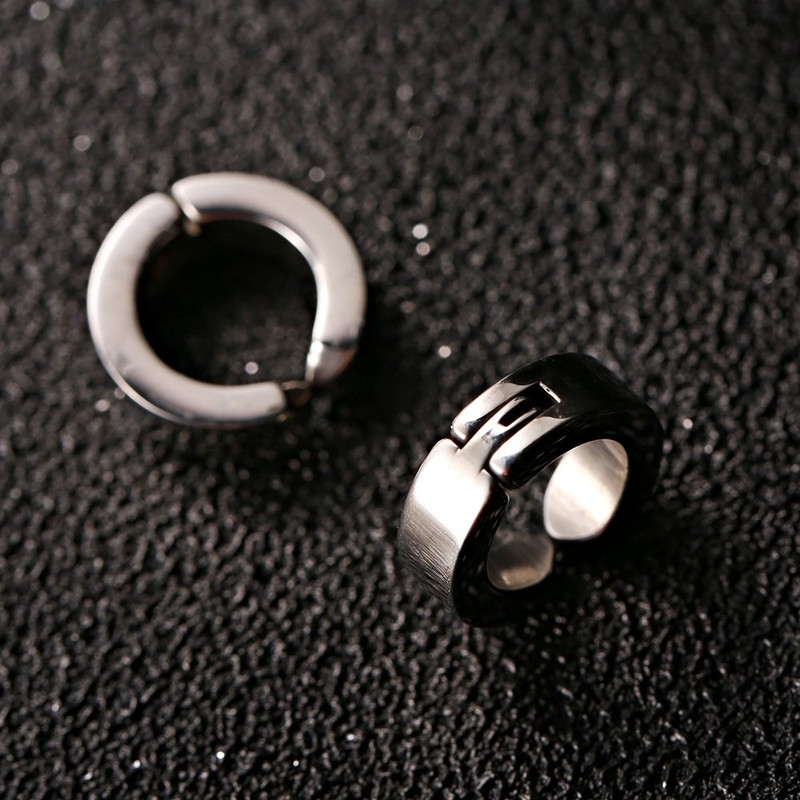 1 Par Clips de Oreja con Estilo de Acero Inoxidable