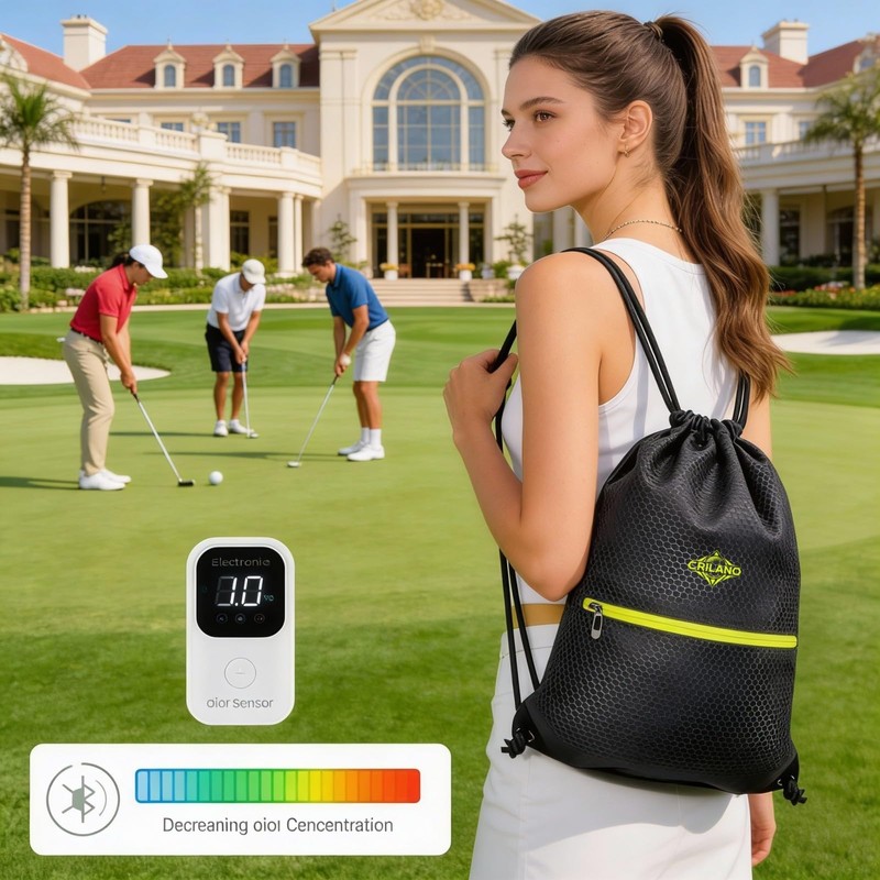 Crilano Smell Proof Drawstring Backpack,odor proof gym bag Pull String