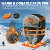TOP-EX L/XL Winter Waterproof Trapper Hat Faux Leather Warm Fleece