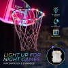 Portable Basketball Hoop 5.5-6.1Ft Height Adjustable LED Poolside Gift for