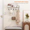 Homode Shelf with Hooks, 26" Coat Rack Wall Mount with