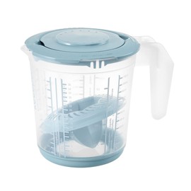 keeeper Measuring Jug Set 4 in 1 with Splash Guard and Citrus Juicer, Non-Slip Function, 1 Litre, Matteo, 14 x 14 x 15 cm, Nordic Blue
