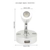 RV Reading Light 3500K 3‑Color Aluminium Alloy Adjustable Angle 12V‑24V