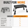 Adjustable Folding Step Stool with 3 Heights, 6.7-9 in, Non-Slip