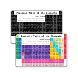 Periodic Table of the Elements | Durable Wallet Pocket Science Reference Card