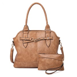 Women Tote Bag Handbags PU Leather Fashion Hobo Shoulder Bags with Adjustable Shoulder Strap (Apricot, Large)