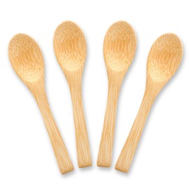 4-Pack Bamboo Honey Spoons – 4.7 Inch Reusable Eco-Friendly Mini Spoons for Tea, Coffee, and Kitchen Use
