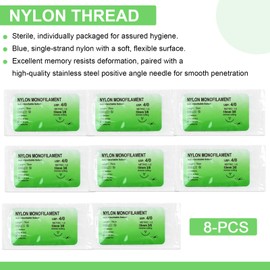 24 Pieces Suture Material - Refill Pack Surgical Suture Kit Wound Suture Exercise Kit Ideal Suture Exercise Thread for Students