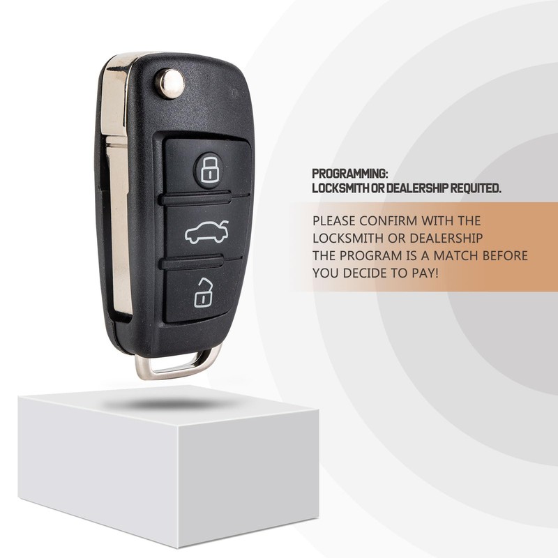USAKeys Car Key Replacement for AUD- A1 TT R8 Q3