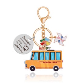 School Bus Driver Appreciation Gifts for Women Men Retired Drivers Reitrement Gifts for Bus Driver Thank You Gift Keychain for Women Men Preschool Drivers End of School Year Gift from Students