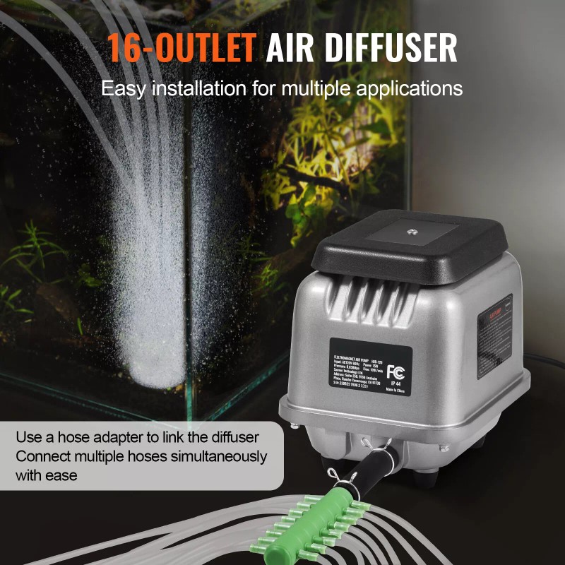 Unbranded Linear Air Pump 109 L/Min Septic Aerator Pump 1/2
