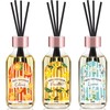 Reed Diffuser Set of 3 Pack, Linen Vanilla Citrus Scented
