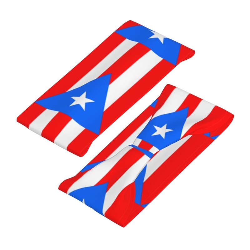 Sports Sweatband Headbands for Men and Women, Moisture-Wicking Athletic Flag