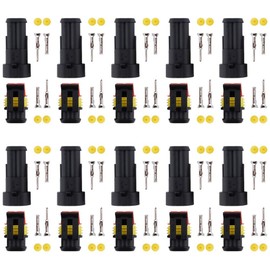 IMAGINE 10 Set 1.5mm Superseal 2 Pin Connector Waterproof Plug Connector for Car Truck Scooter Motorcycle