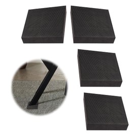 TVETE Anti-Vibration Rubber Rubber Block Rubber Plate [4 Pieces] Cushioning Material, Height Adjustment, Anti-Scratch Protection, Impact Protection for Furniture, Soundproofing, Square Rubber Sheet,