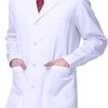 KUMARS Lab Coat Women Men, White Medical Coat Cotton Polyester