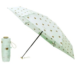 Moonbat [Paul and Joe] Rain Umbrella, Folding Umbrella, Women's, Work or School Commute, UV Protection, Nunette Full Pattern, 21-113-11142-12 Turquoise