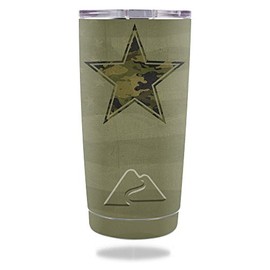 MightySkins Skin Compatible with Ozark Trail 20 oz Tumbler (2016) - Army Star | Protective, Durable, and Unique Vinyl Decal wrap Cover | Easy to Apply, Remove, and Change Styles | Made in The USA