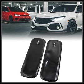Hihaha 2 Pcs Black Rubber Car Front Rear Bumper Protector Corner Guard Scratch Sticker Durable Material