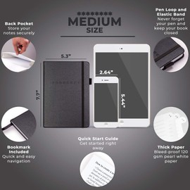 Legend Planner Password Book with Alphabetical tabs. Internet Address & Password Keeper Logbook. Medium Size 5.3″ x 7.7″ Journal Notebook for Password Organization & Saving Website Logins (Mystic Gray)