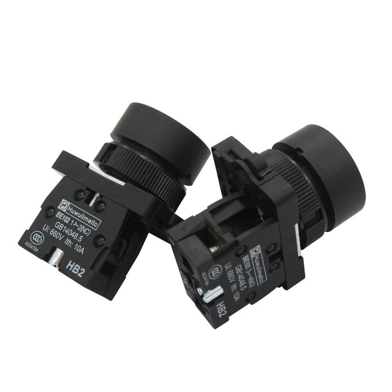 mxuteuk Momentary Start Stop Switch Push Button + 1NC Red