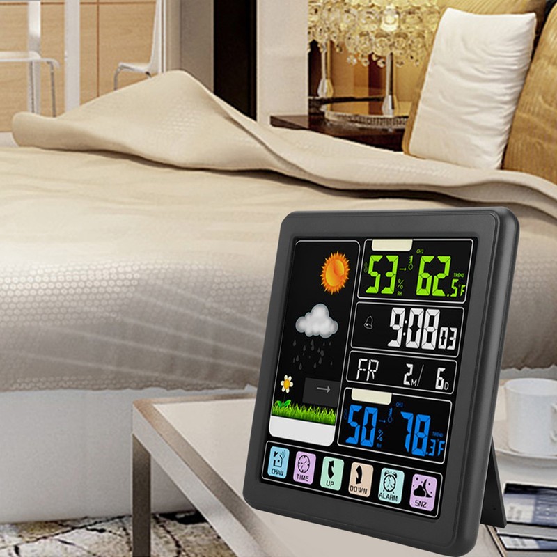 TS-3310 Full Touch Screen Wireless Weather Clock Multifunction