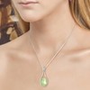 Jeweloporium 925 Sterling Silver Pendant for Women Green Natural Prehnite