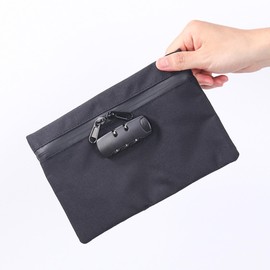 AirAkl [Anti-theft Waterproof] Keyed Pouch, Storage Box, Collecting Bag, Passbook Holder, Valuables Holder, Security Bag, Dial Type, Password Lock
