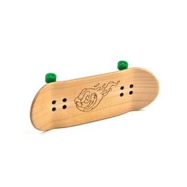 SPITBOARDS 34 mm x 96 mm Pro Fingerboard Set-Up (Complete) | Real Wood Deck | Pro Trucks with Lock Nuts and Pro Bushings | Polyurethane Pro Wheels with Bearings | Round Emblem (Wood Version)