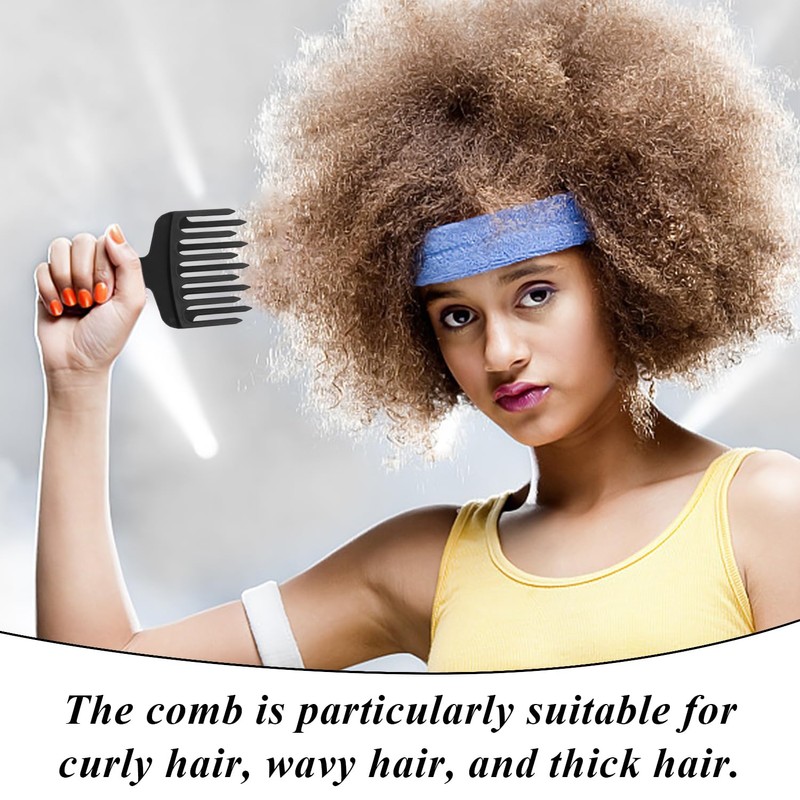 2 Pieces Mini Plastic Comb Wide Tooth Comb Hairdressing Salon