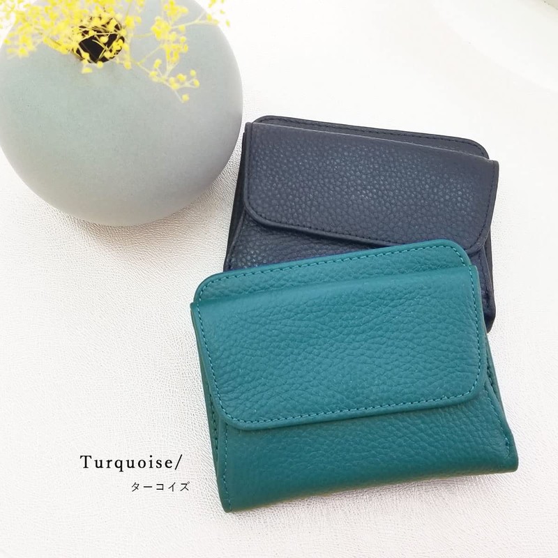 Giselle Women's Men's Bi-Fold Bifold Wallet, Mini Wallet, Thin, Cowhide