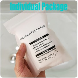 12 Pcs Bathtub Cover, Individual Pack Bathtub Liner Large (102x47') Disposable Bathtub Covers Liner Bag for Travel and Household, Portable Bath tub Liner Plastic Bag by Ausaulac