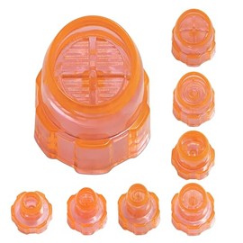 Tapa de plástico Beaty máquina de piezas de repuesto Hydro Dermabrasion Agua Peeling Consejos 8pcs por juego para Elitzia ETNS900 ETAF131T (Naranja)